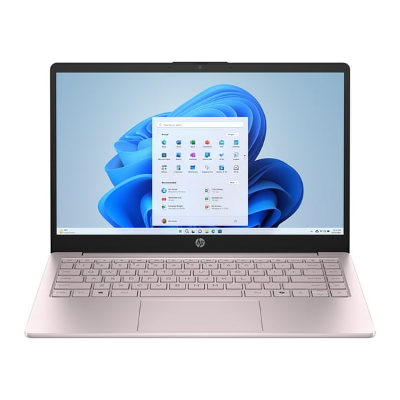 HP 14 inch HD Windows Laptop Intel Processor N150 4GB RAM 128GB UFS Tranquil Pink