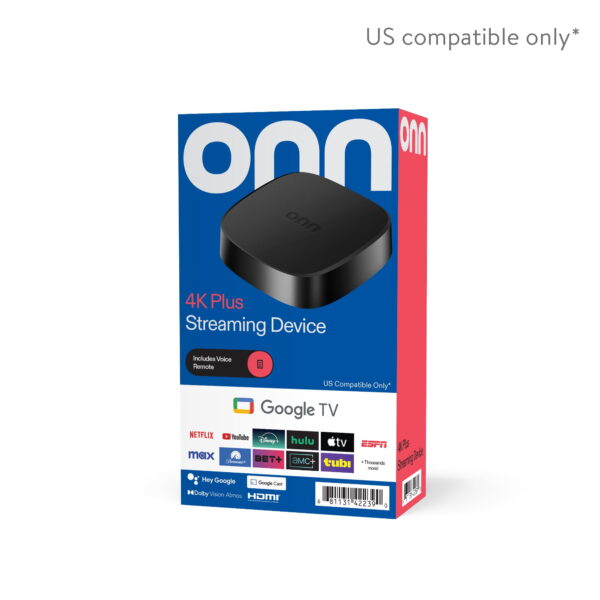 onn Google TV 4K Plus Streaming Device (New 2025) 4K UHD, Dolby Vision, Dolby Atmos