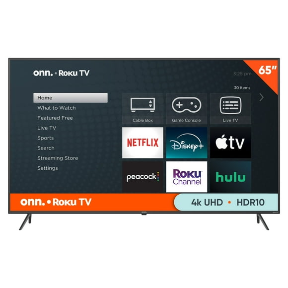 onn 65 Class 4K UHD (2160P) LED Roku Smart Television HDR (100012587)